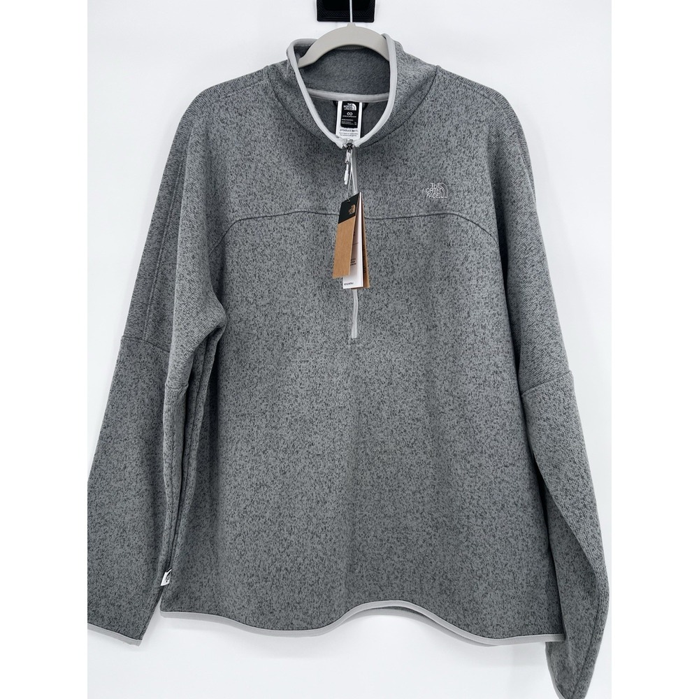 Men's The North Face FRONT RANGE 1/2 ZIP Warm Fleece Heather Grey US Size XL